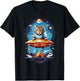 Aliens and UFO Cats Cute Cat Abducted By UFO Graphic - Black - -Adults/Kids - Short Sleeve - Small - Classic Fit - Cotton 50% Polyester 50% T-Shirt - T-Shirt | Black