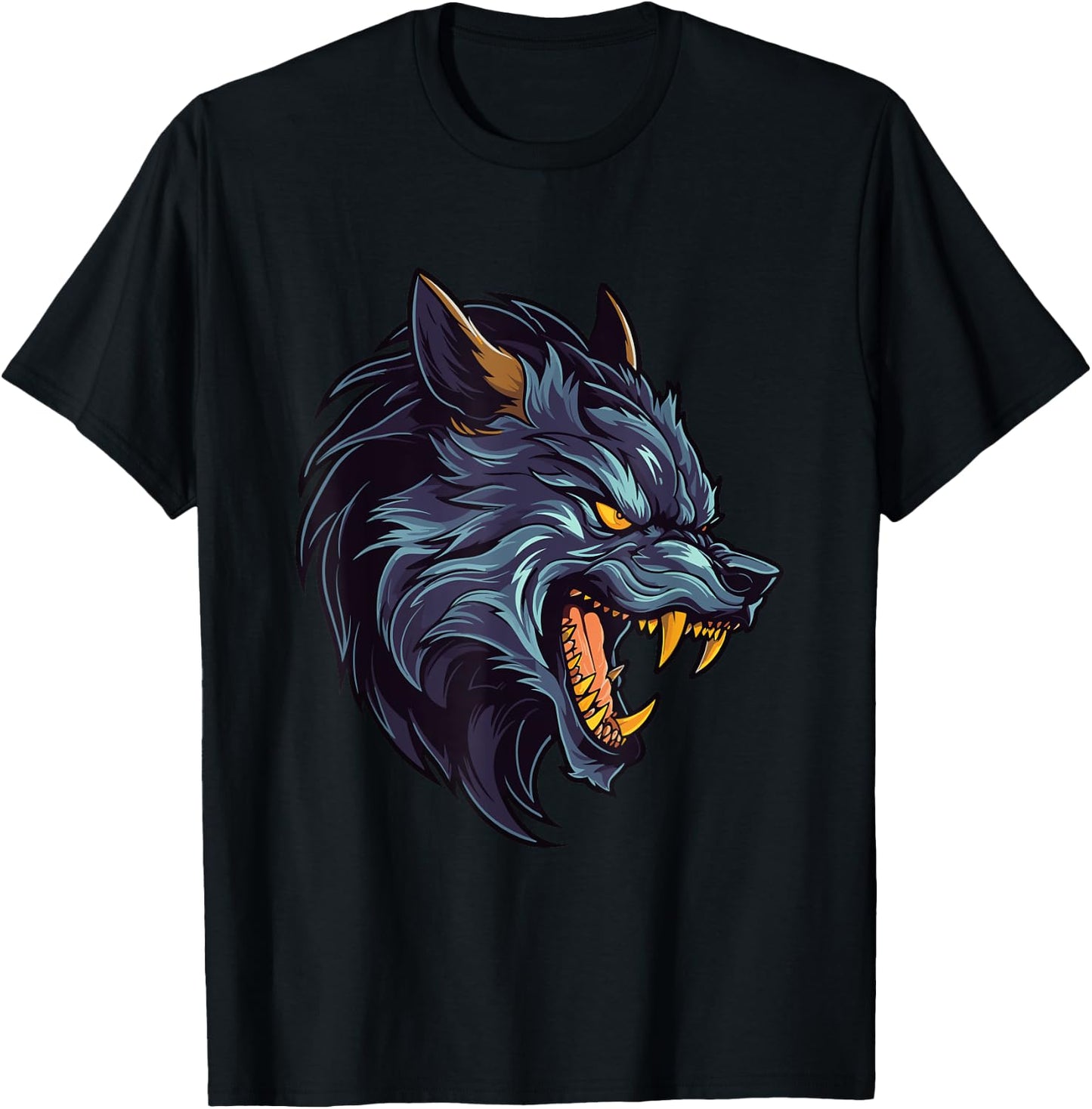 Werewolf Design Scary Halloween T-Shirt - T-Shirt | Black