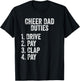 Fathers Day Funny Cheer Dad Duties Drive Pay Clap T-Shirt - T-Shirt | Black