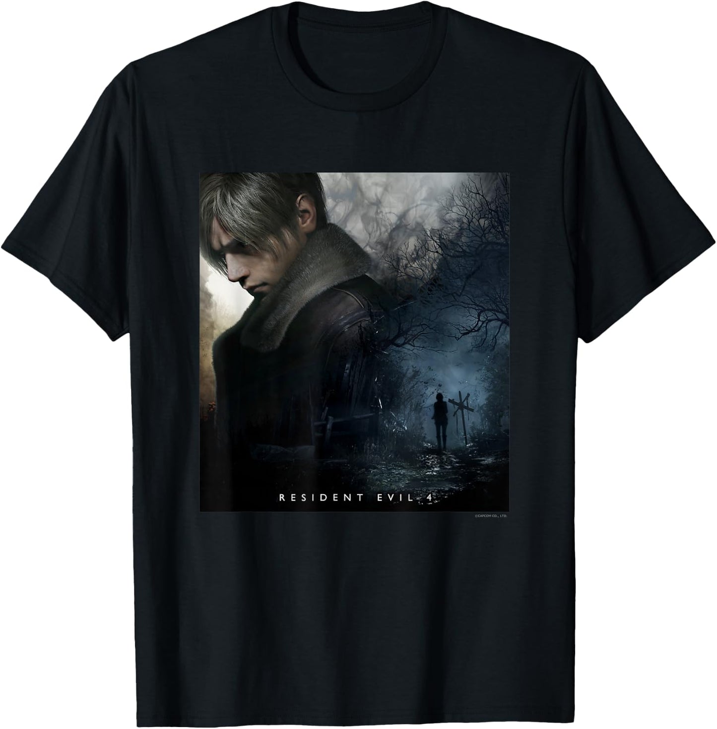 CAPCOM Resident Evil 4 Black Cotton - Classic Fit, , Short Sleeve T-Shirt - T-Shirt | Black