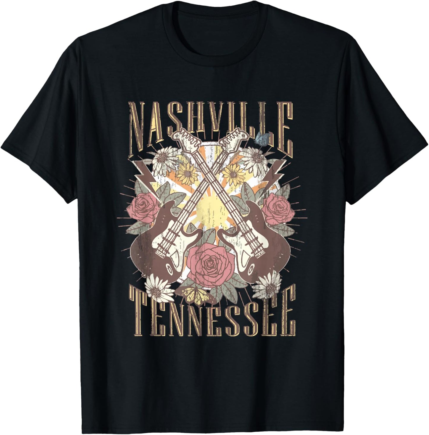 Nashville Country Music City Girls Trip Retro Nash Bash Bach T-Shirt - T-Shirt | Black