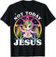 Satanic Unicorn Not Today Jesus Satan Unicorn Baphomet Sigil T-Shirt - T-Shirt | Black