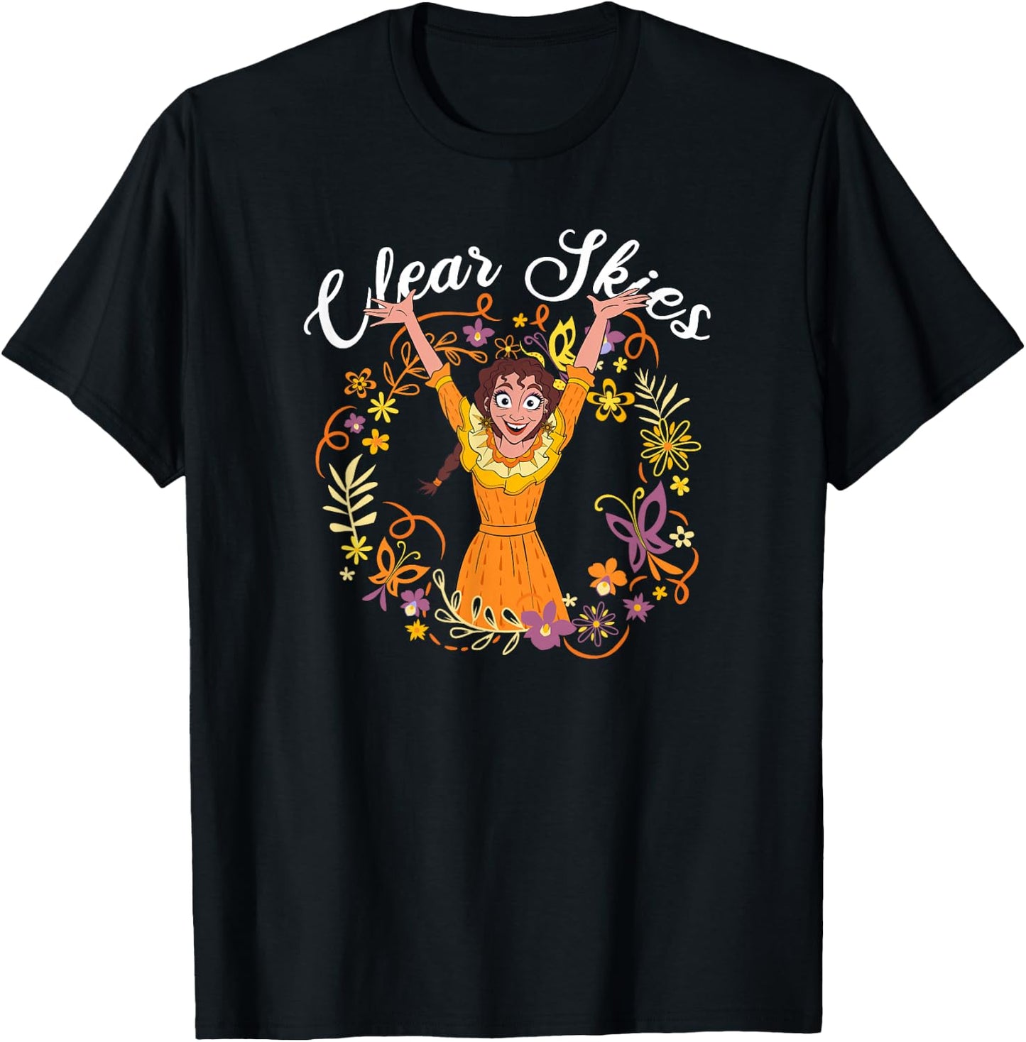 Disney Encanto Pepa Clear Skies Floral T-Shirt - T-Shirt | Black
