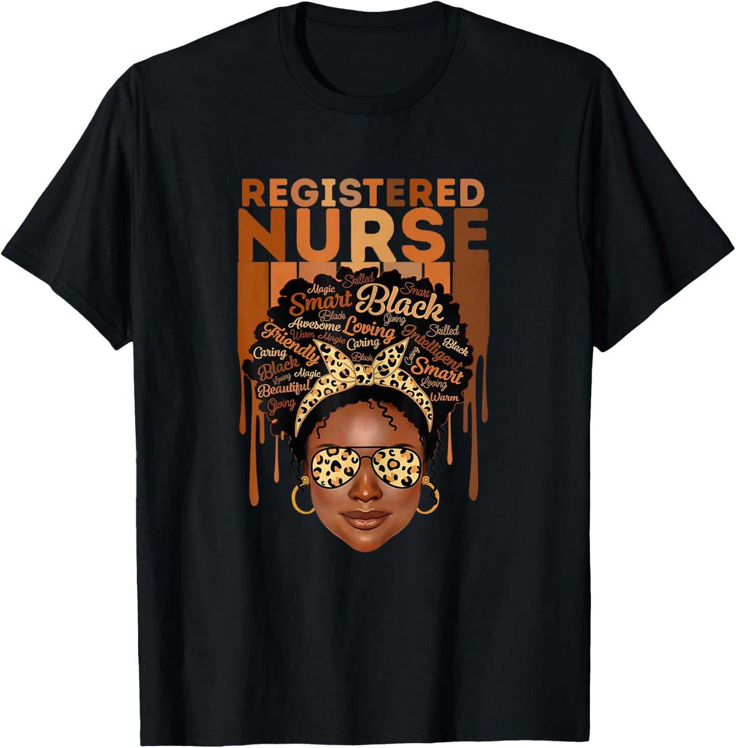 Black Woman Registered Nurse African American T-Shirt - T-Shirt | Black
