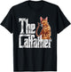 The Catfather Bengal Cat Father Mafia Whiskers Male Daddy T-Shirt - T-Shirt | Black