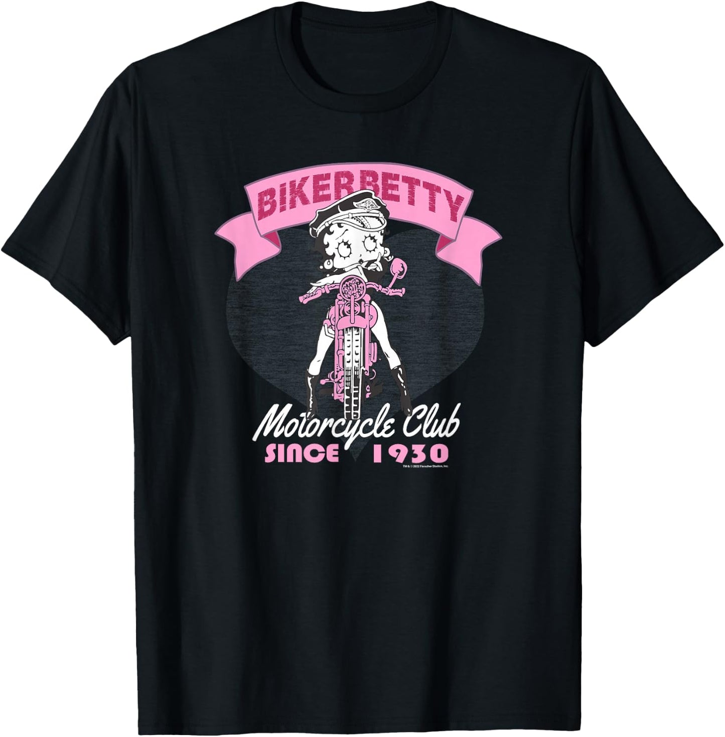 Betty Boop Biker Betty Motorcycling Club T-Shirt - T-Shirt | Black