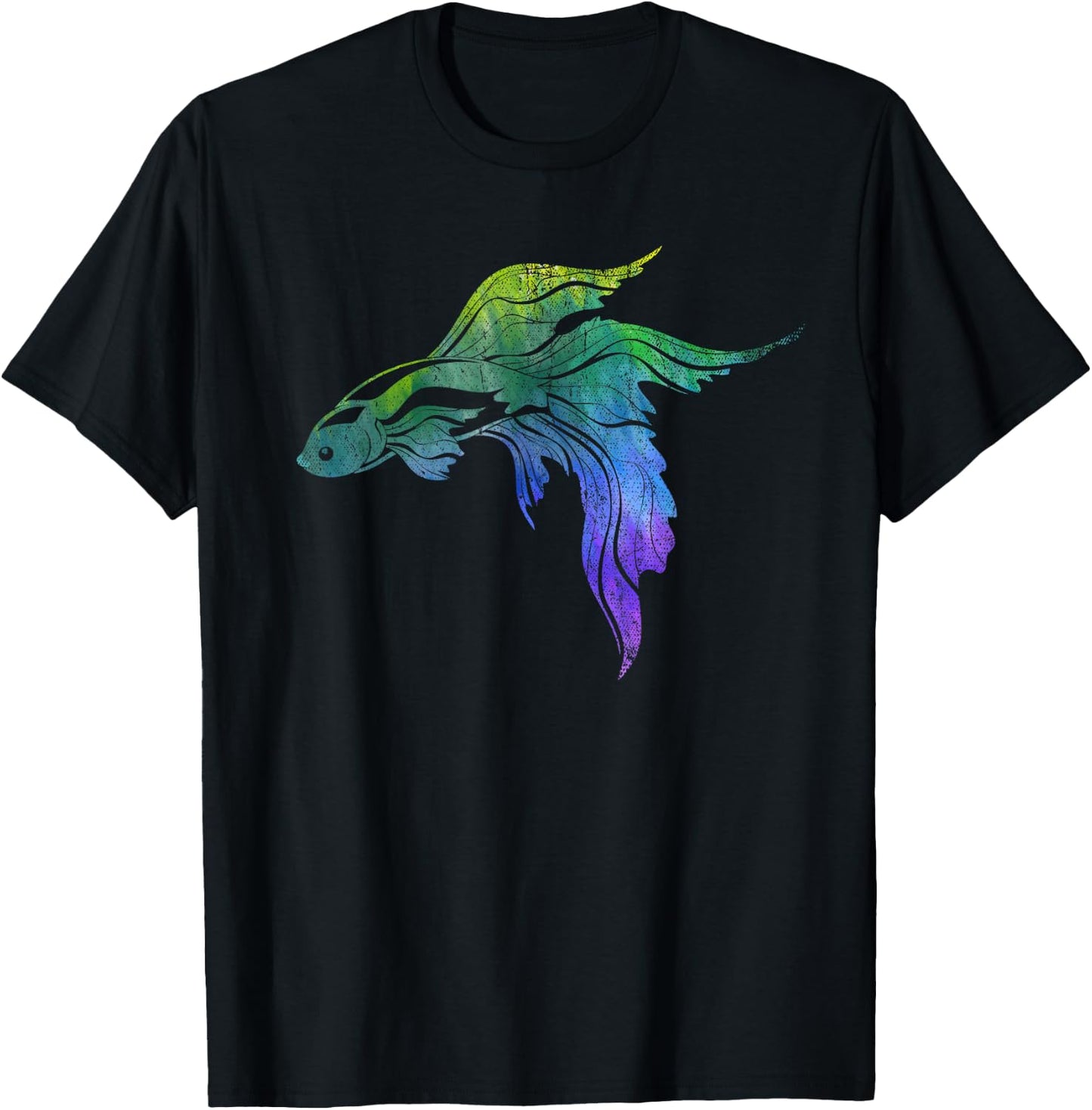 Aquarium Owner Siamese Fighting Fish Colorful Betta Fish T-Shirt - T-Shirt | Black