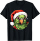 Funny Green Cheek Conure Santa Hat Christmas Parrot Bird T-Shirt - T-Shirt | Black