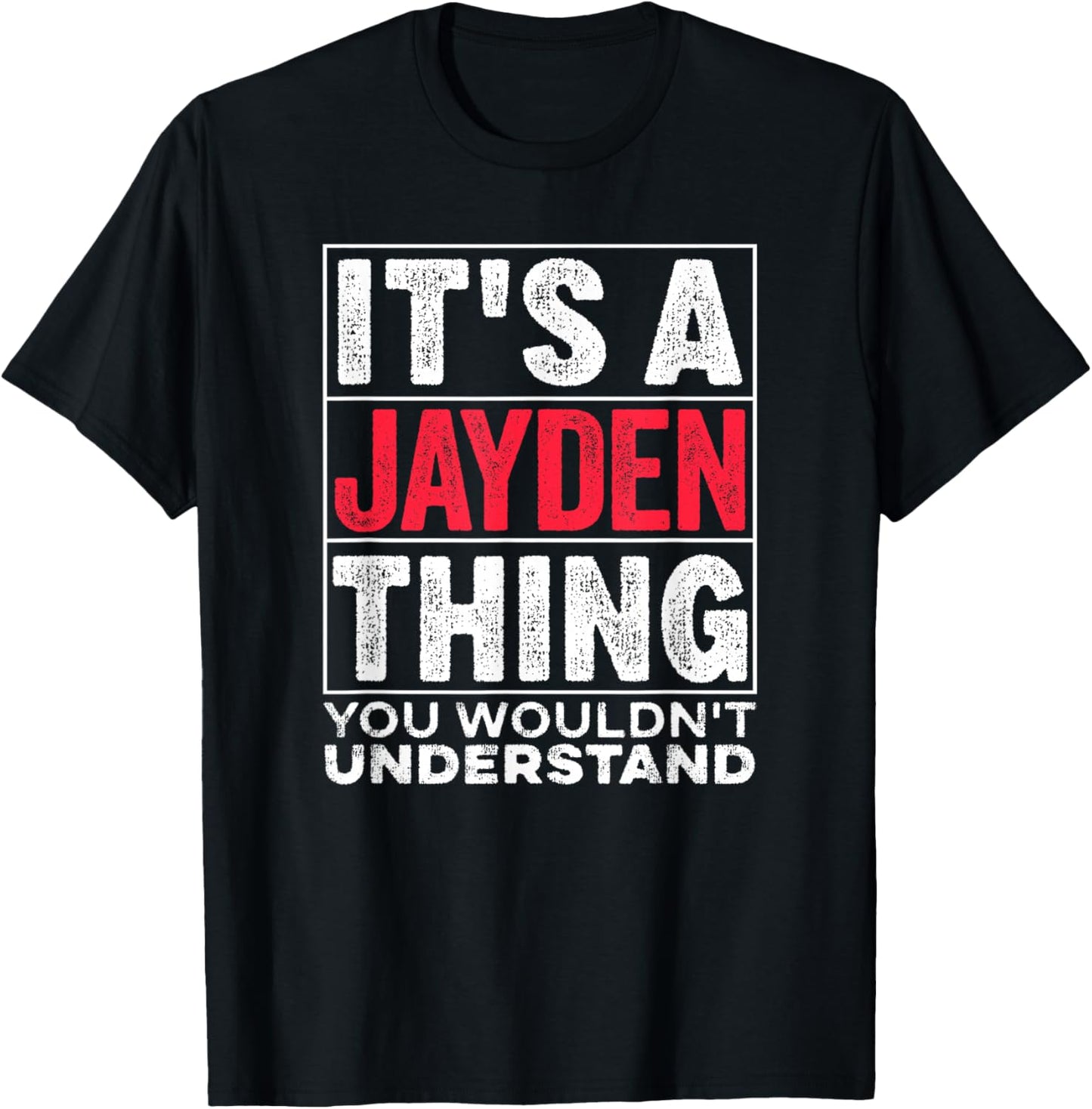 Surname for Jayden T-Shirt - T-Shirt | Black