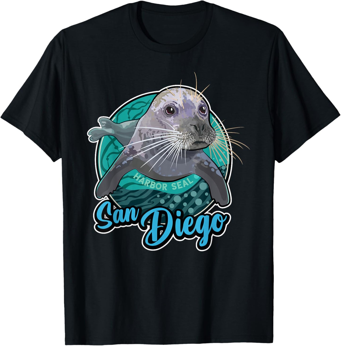 Pacific Harbor Seal at San Diego T-Shirt - T-Shirt | Black