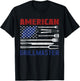 Patriotic American Flag Grill Barbeque Master Kids Men T-Shirt - T-Shirt | Black