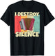 Funny Accordion instrument I Destroy Silence for Accordion T-Shirt - T-Shirt | Black
