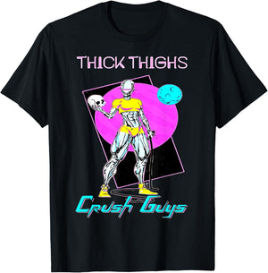 Thiick Thighs Crush Guys Weightlifting Bodybuilding Gym T-Shirt - T-Shirt | Black