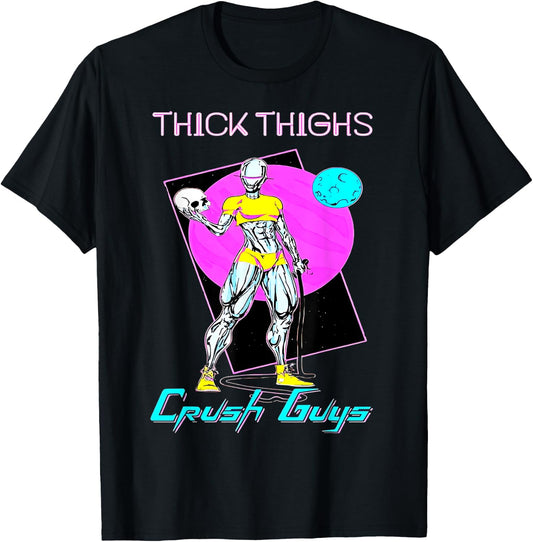 Thiick Thighs Crush Guys Weightlifting Bodybuilding Gym T-Shirt - T-Shirt | Black