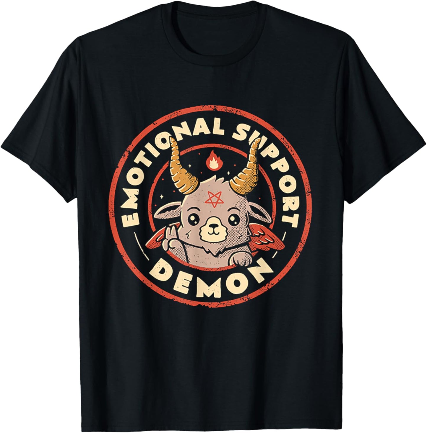 Emotional Support Demon T-Shirt - T-Shirt | Black