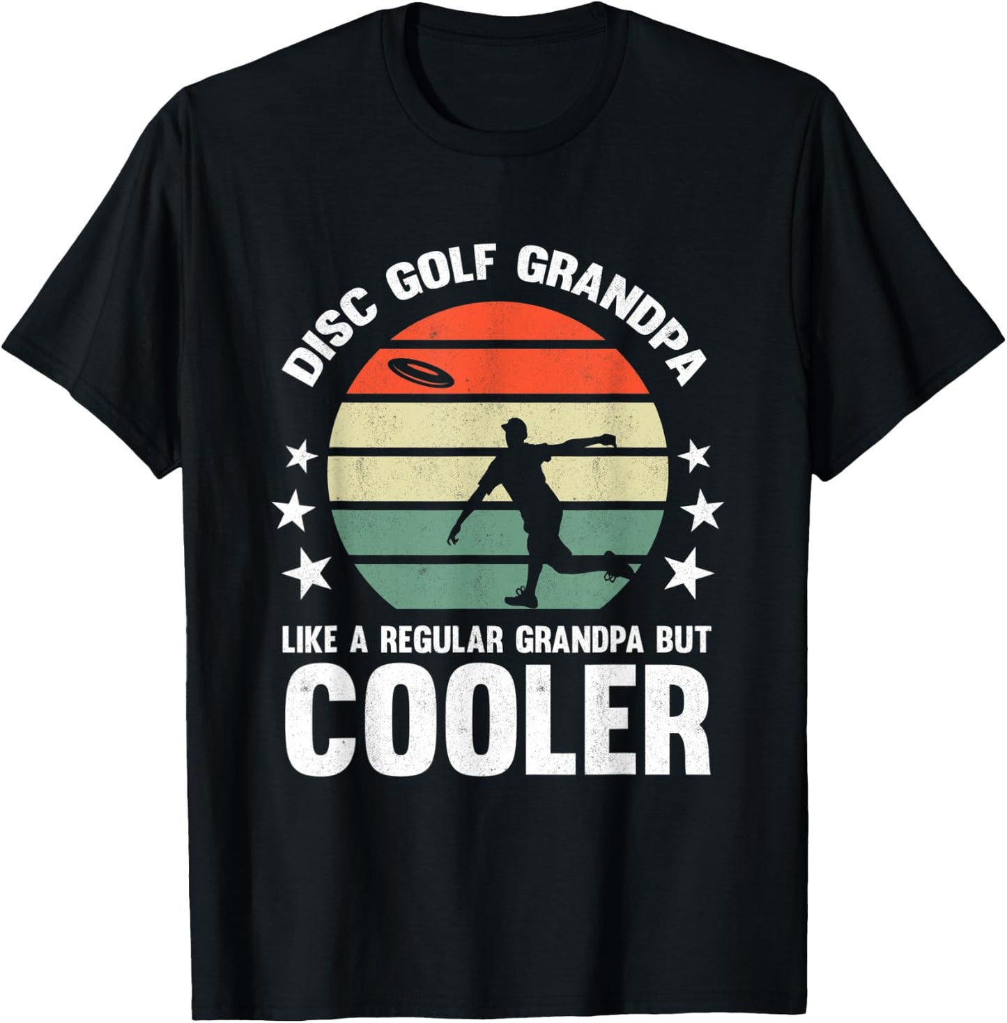 Disc Golf Grandpa Disc Golfing Grandfather Frisbee Golfer T-Shirt - T-Shirt | Black