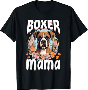 Boxer Dog Breed Pet - Boxer Mama T-Shirt - T-Shirt | Black