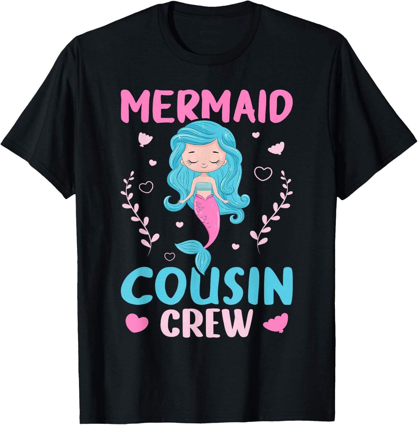 Mermaid Cousin Crew T-Shirt - T-Shirt | Black