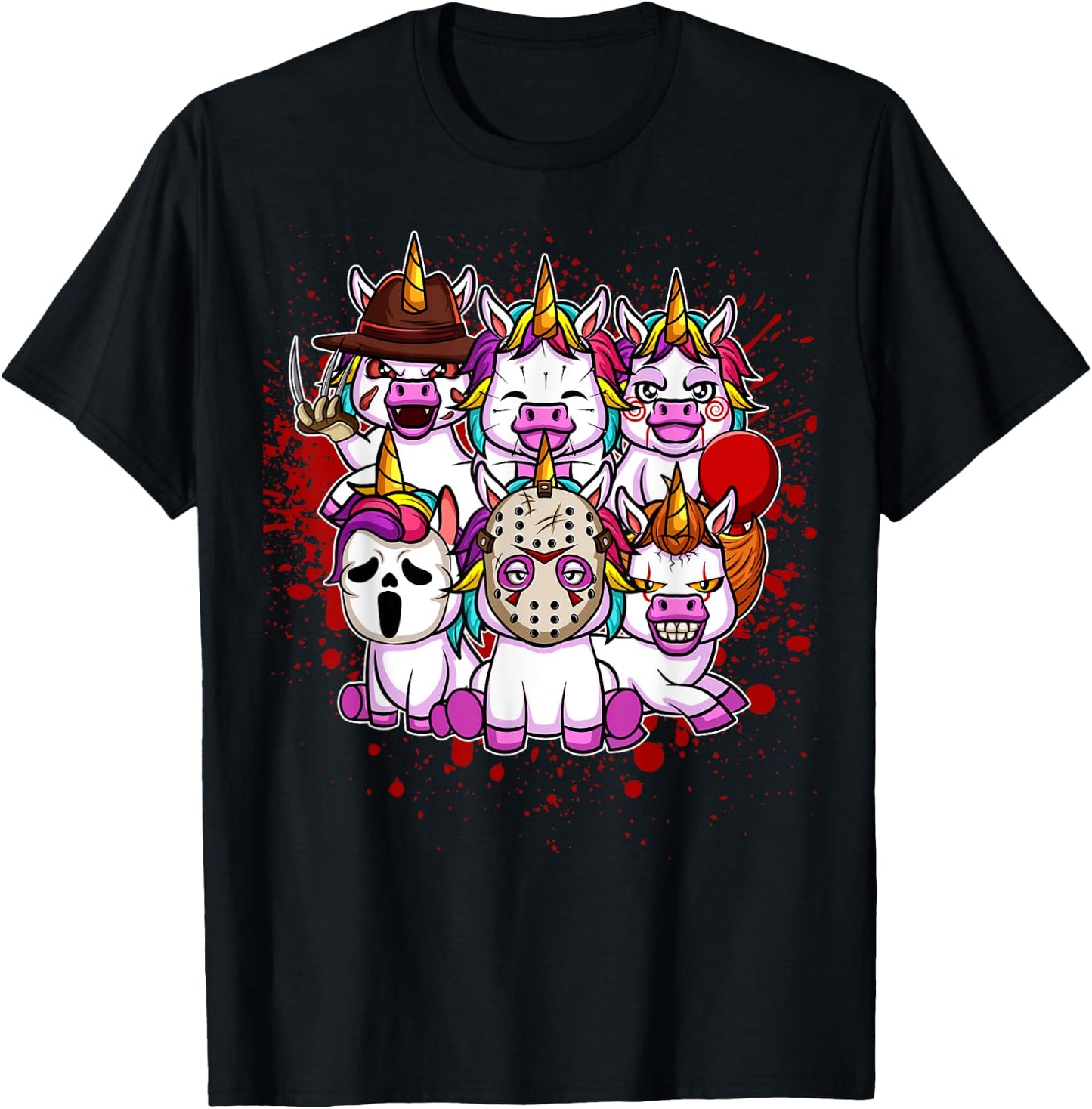 My Little Horror Crew - Halloween Unicorns T-Shirt - T-Shirt | Black