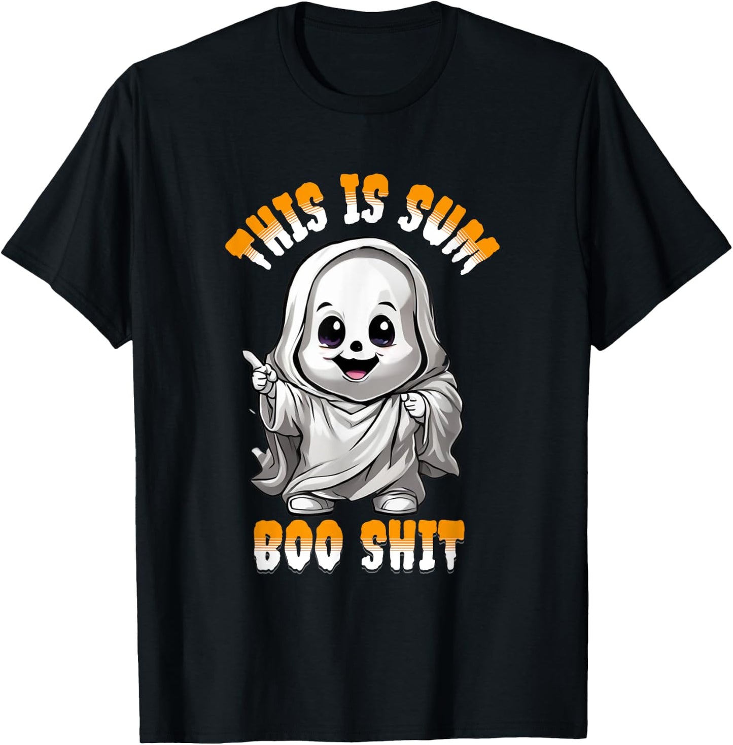 Funny Ghost This is Some Boo Sheet Halloween T-Shirt - T-Shirt | Black