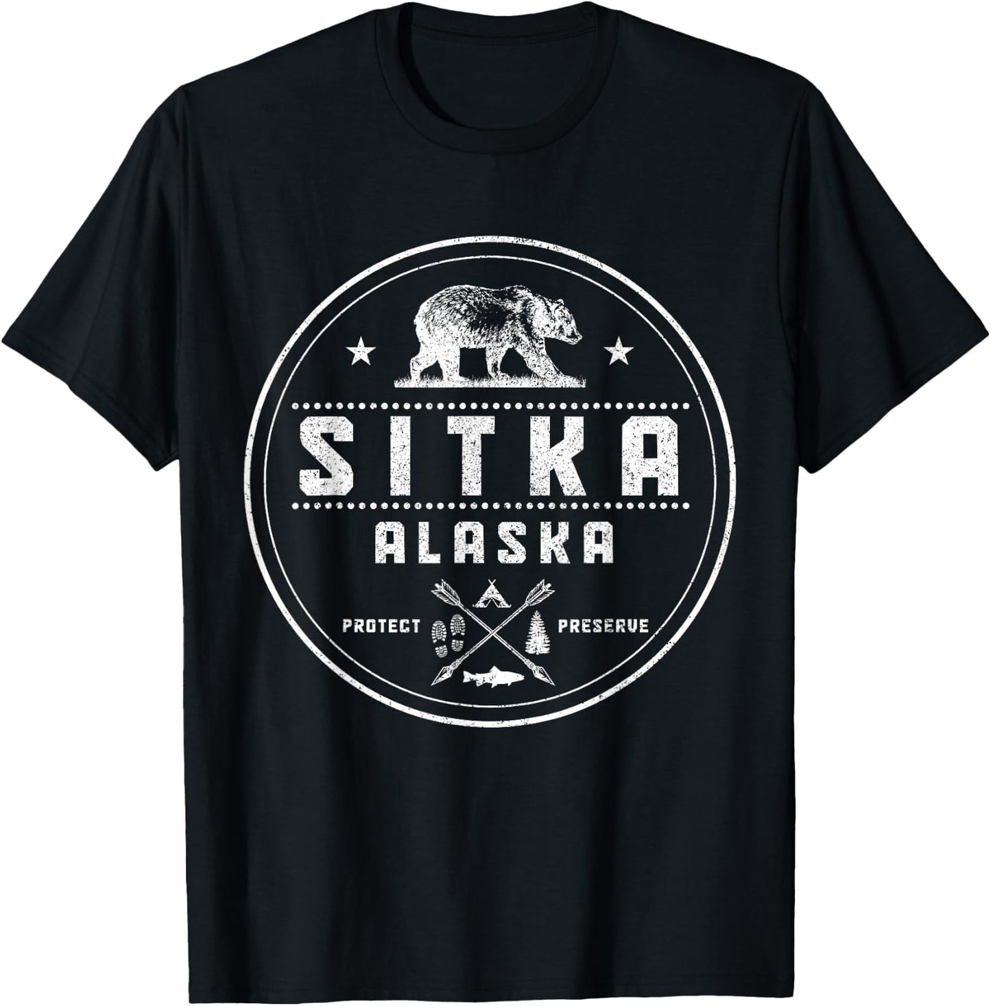 Sitka Alaska Preserve & Protect Bear Outdoor T-Shirt - T-Shirt | Black