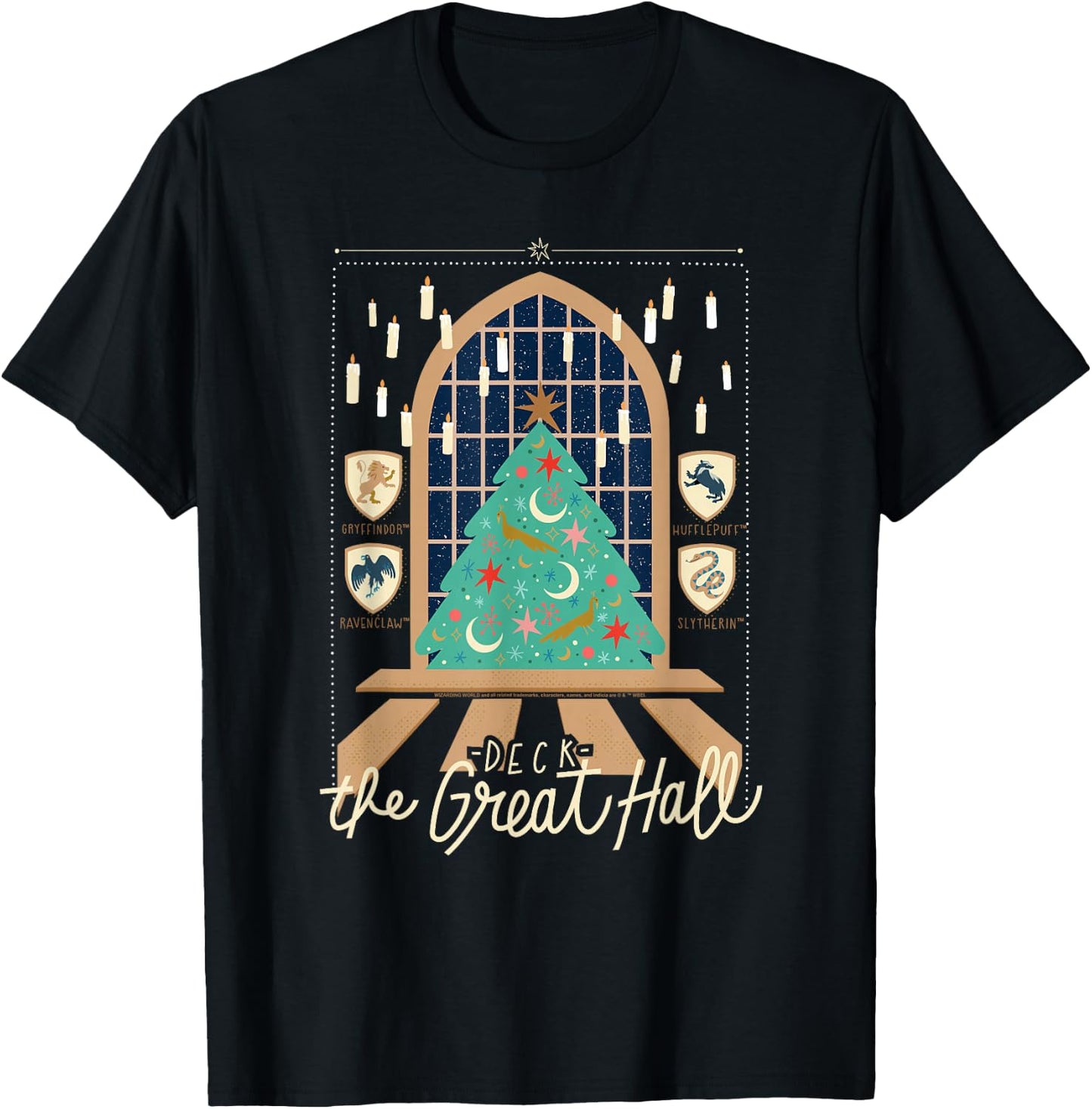 Harry Potter deck The Great Hall for Christmas T-Shirt - T-Shirt | Black