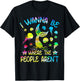 Tie Dye I Want To Be Where The People Aren't Funny Mermaid T-Shirt - T-Shirt | Black