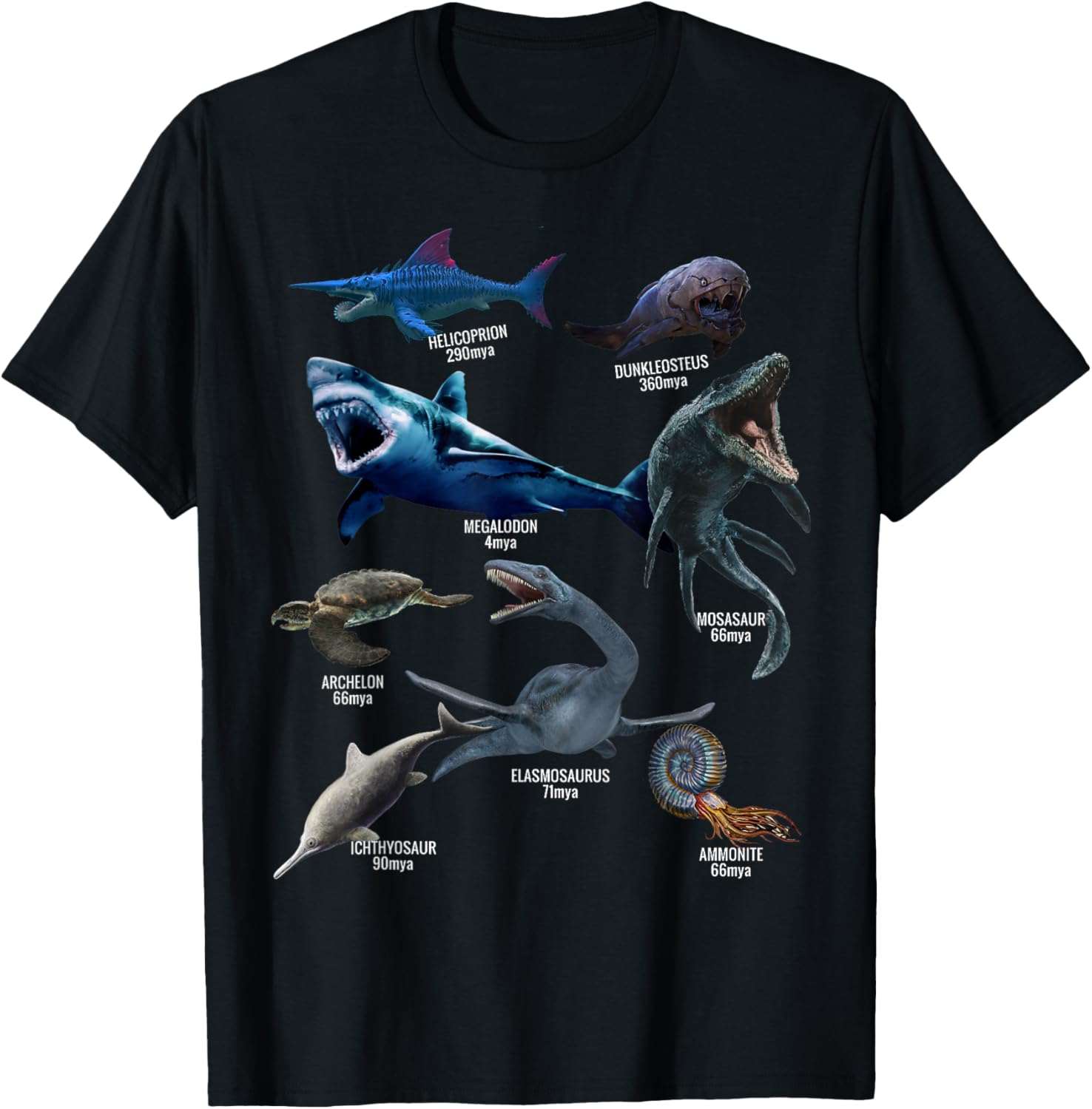 Megalodon Paleontologist Prehistoric Shark Lovers Monster T-Shirt - T-Shirt | Black