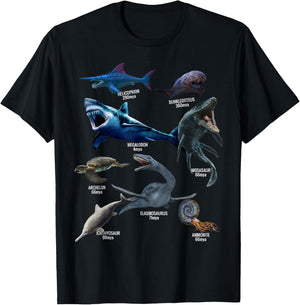 Megalodon Paleontologist Prehistoric Shark Lovers Monster T-Shirt - T-Shirt | Black