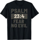 Vintage Psalm 23:4 Fear No Evil Jesus T-Shirt - T-Shirt | Black