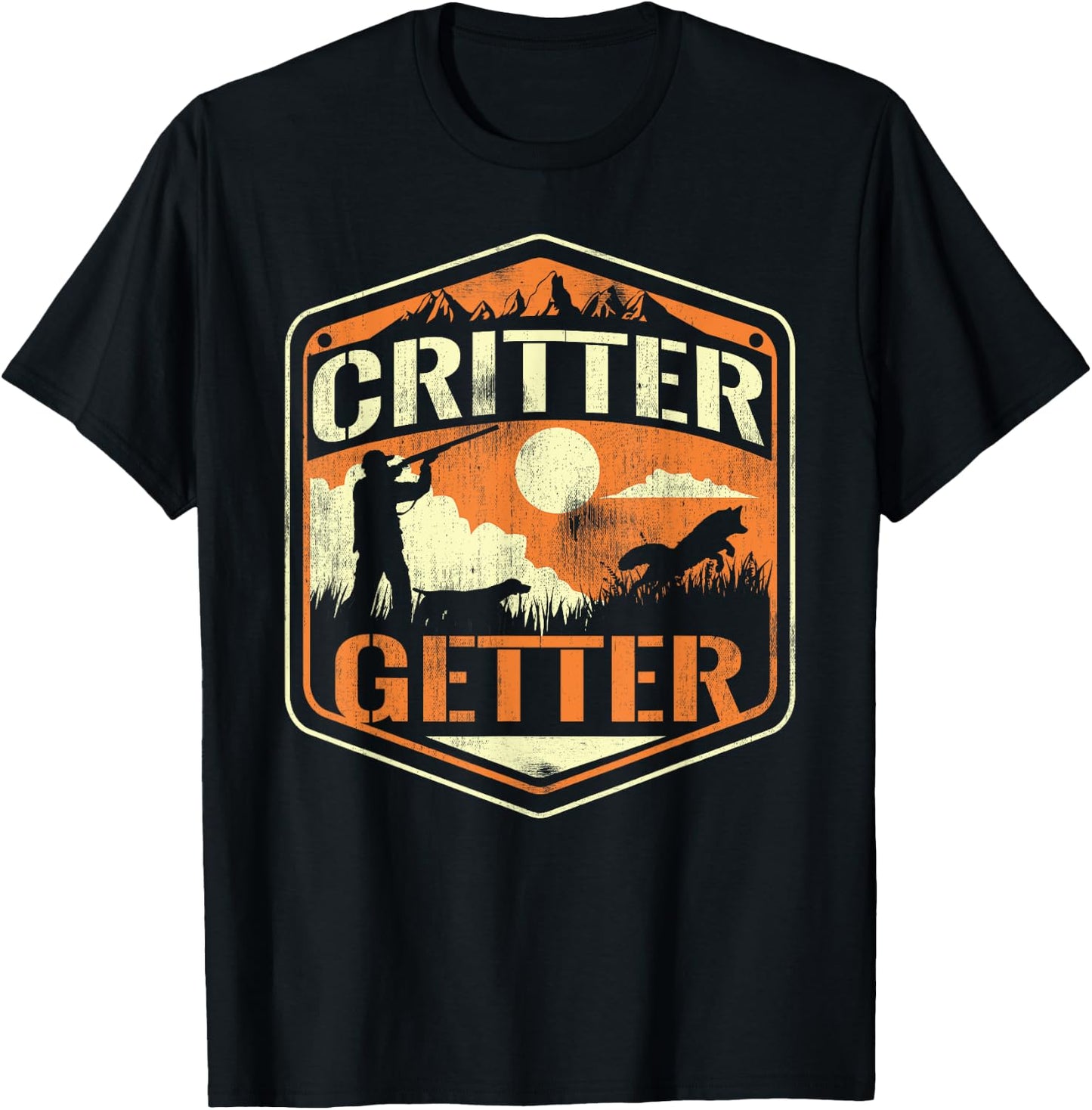 Critter Getter Hunter Hunting Squirrels Pest Control Gift T-Shirt - T-Shirt | Black