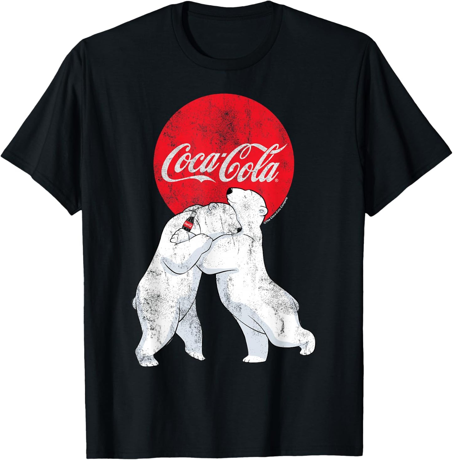 Coca-Cola Christmas Polar Bears Classic Logo T-Shirt - T-Shirt | Black