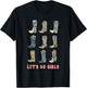 Cowgirl Boot Let's Go Girls Howdy Western Cowgirl T-Shirt - T-Shirt | Black
