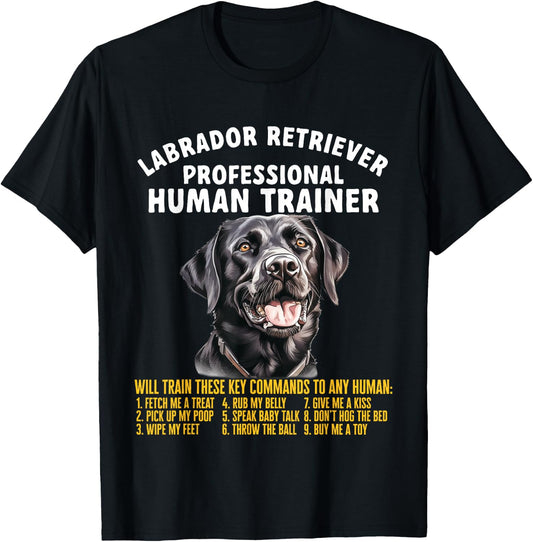 Professional Human Trainer Labrador Retriever T-Shirt - T-Shirt | Black