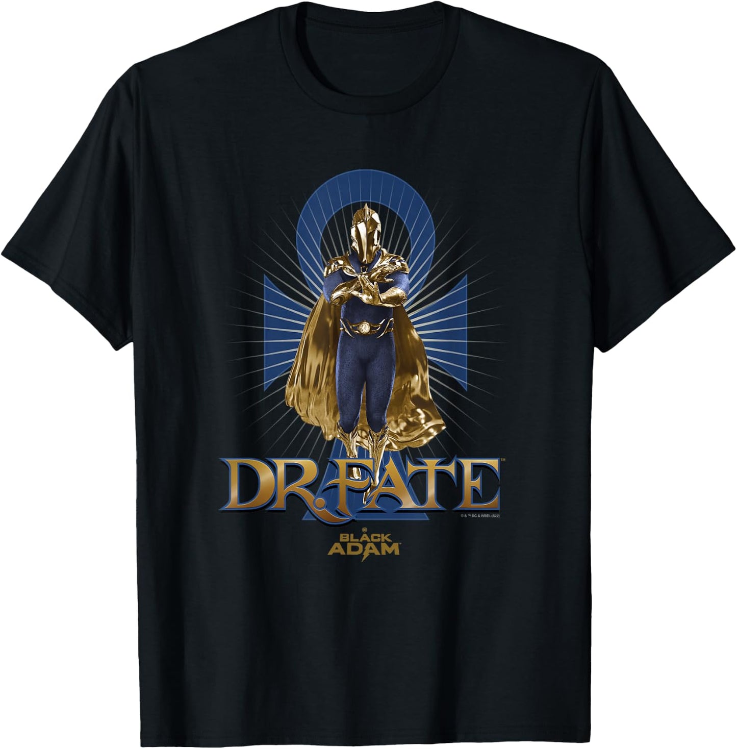 Black Adam Dr. Fate Ankh Background Poster T-Shirt - T-Shirt | Black