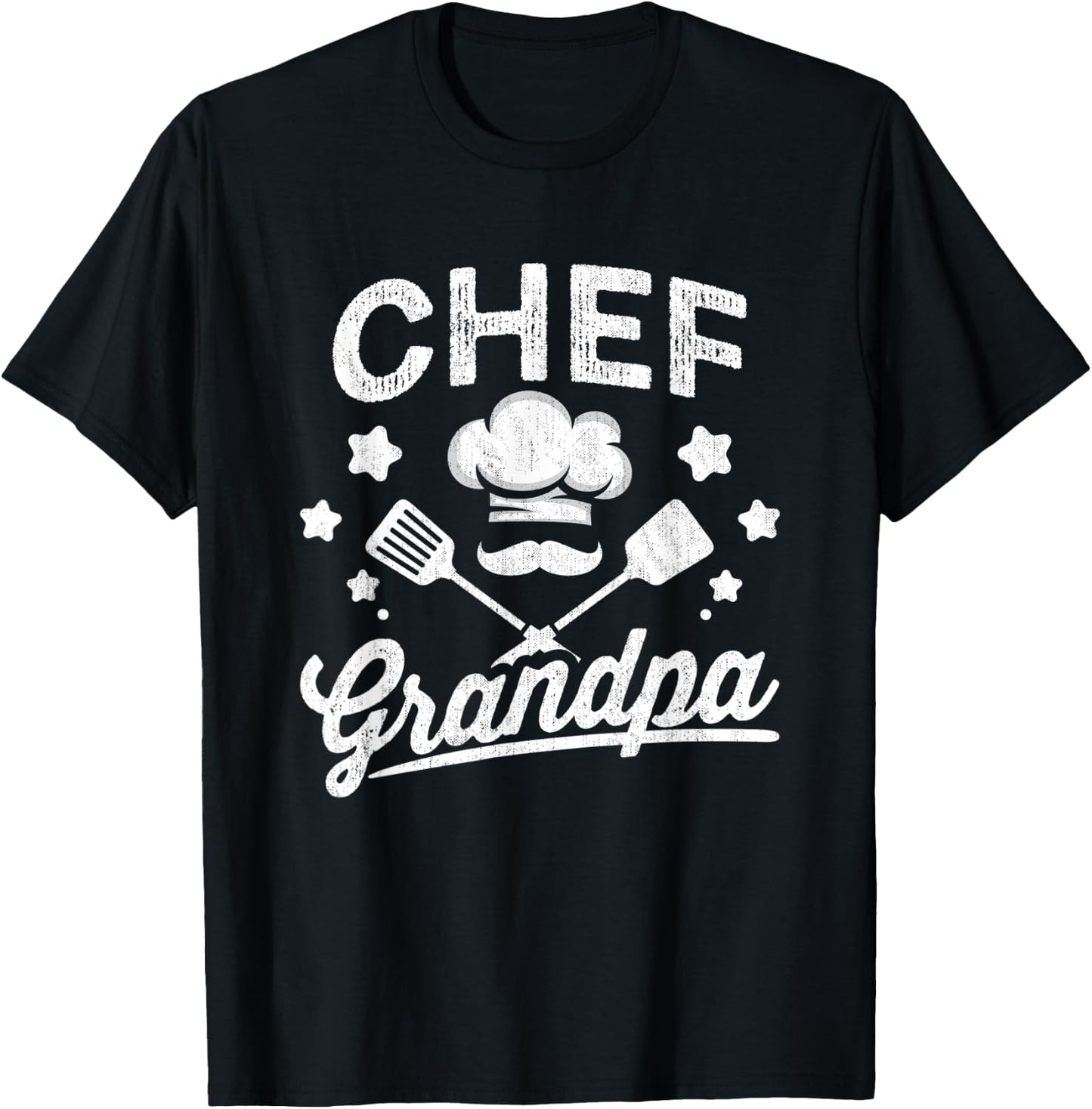 Chef Grandpa Head Chef Cook Cooking Sous Chef Cuisine T-Shirt - T-Shirt | Black