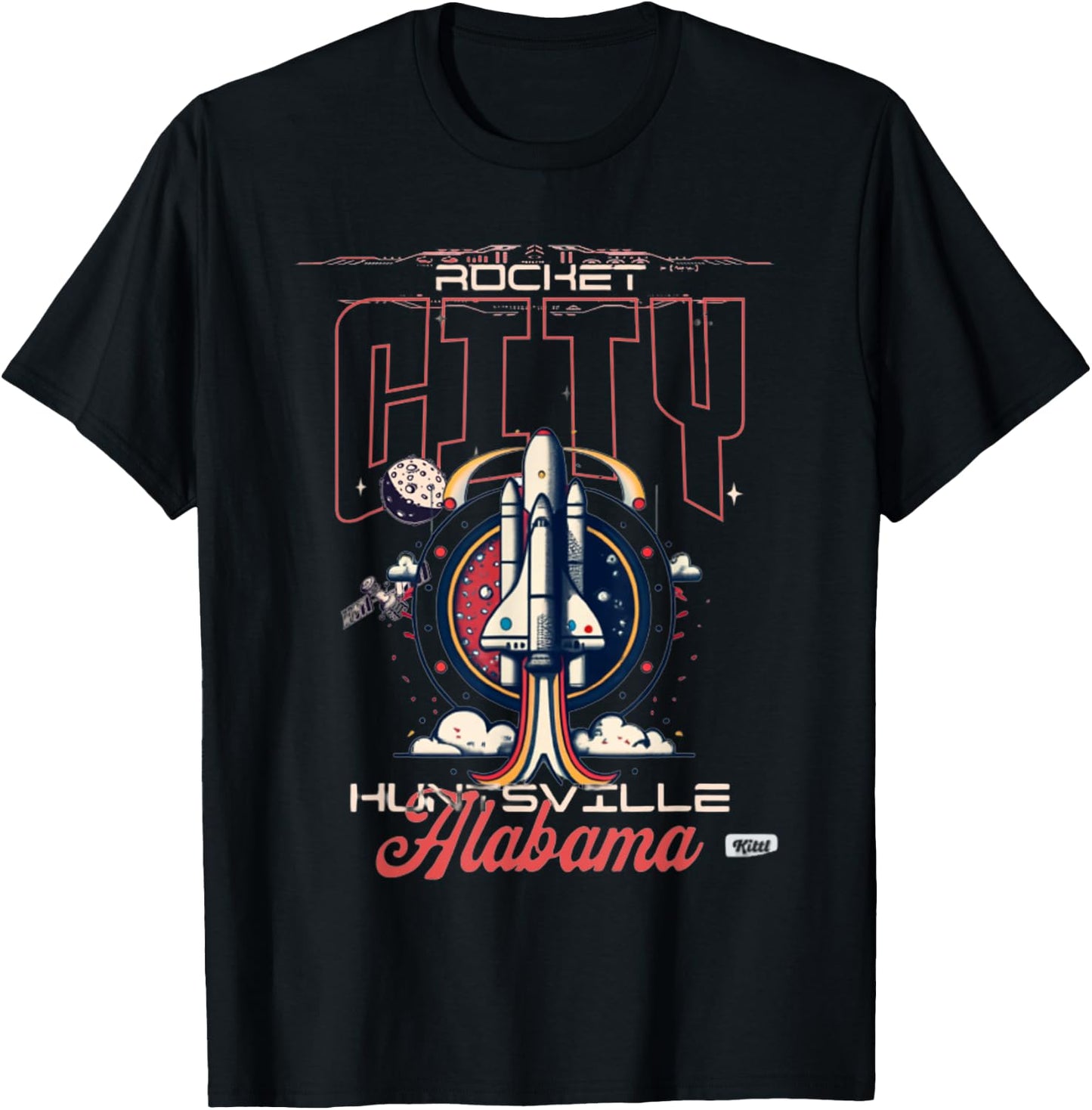 Apollo 11 Huntsville, Alabama Mission T-Shirt - T-Shirt | Black