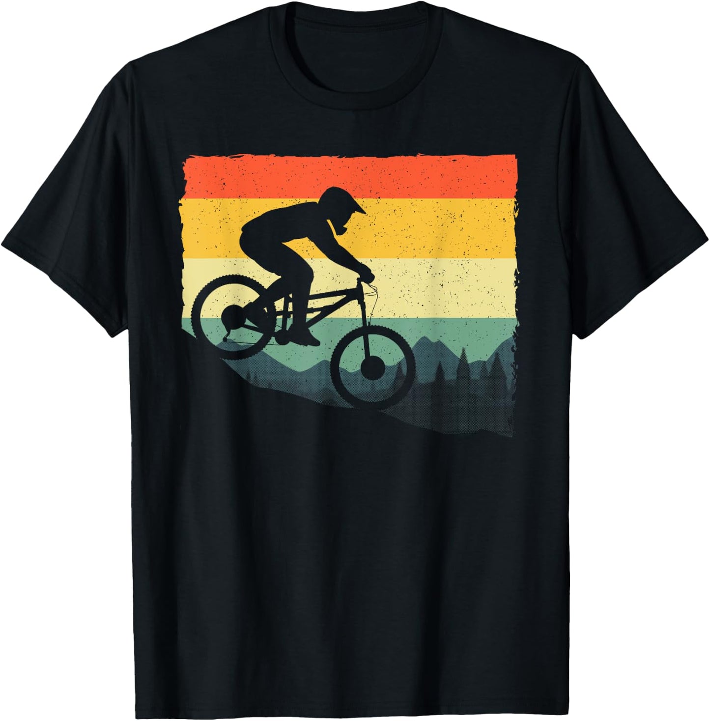 Funny Mountain Bike Art Women Mountainbike Rider T-Shirt - T-Shirt | Black