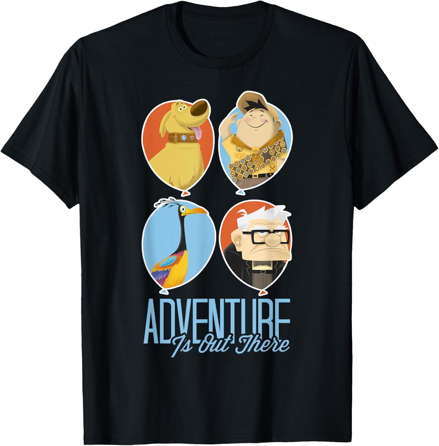 Disney Pixar Up Adventure Is Out There Four Balloons T-Shirt - T-Shirt | Black