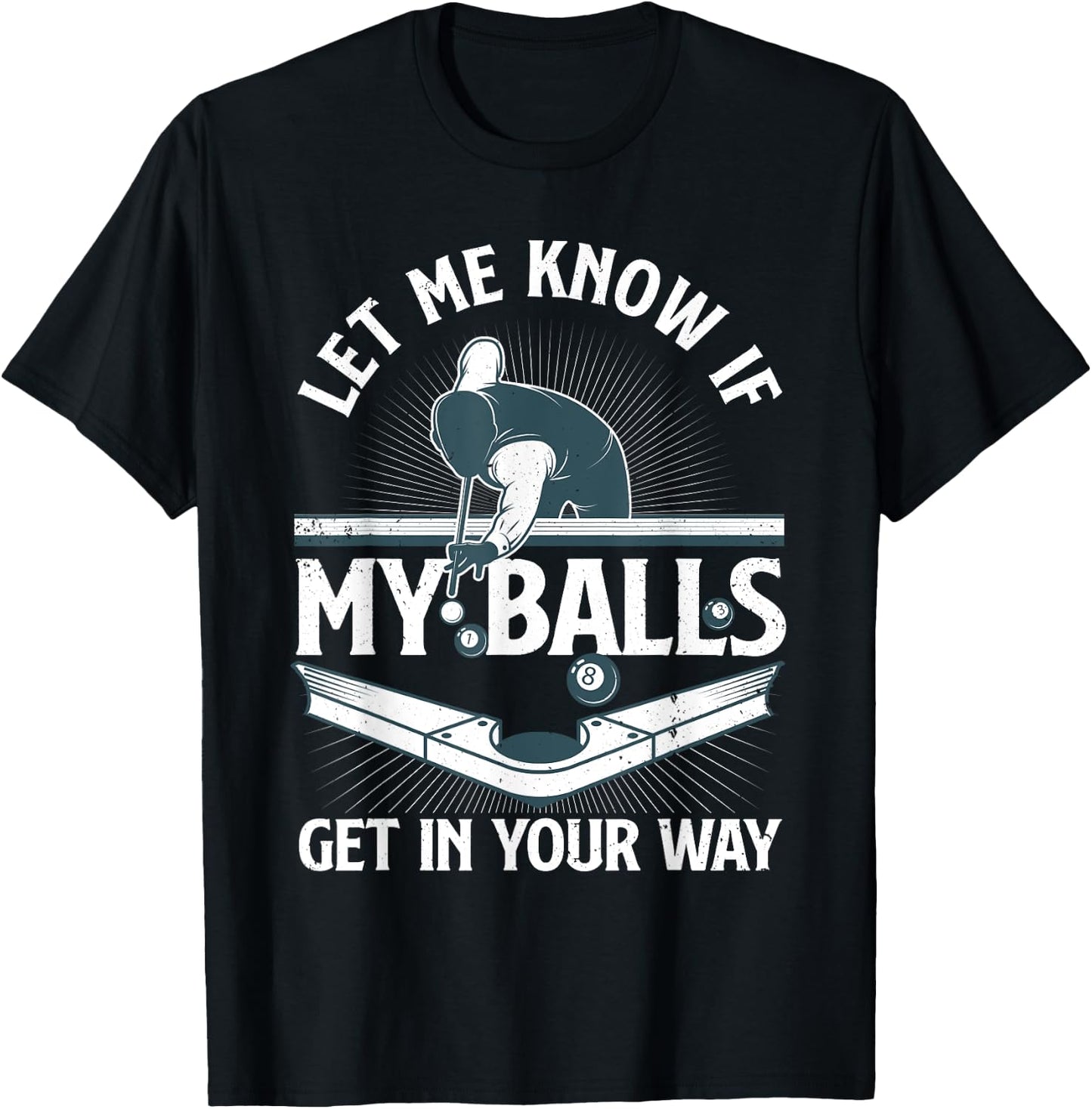 Funny Billiards Design Women Billiard Pool Player T-Shirt - T-Shirt | Black