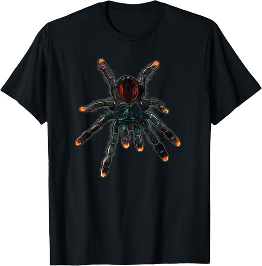 Pinktoe Tarantula Spider | Arachnid Poecilotheria Pet Lovers T-Shirt - T-Shirt | Black