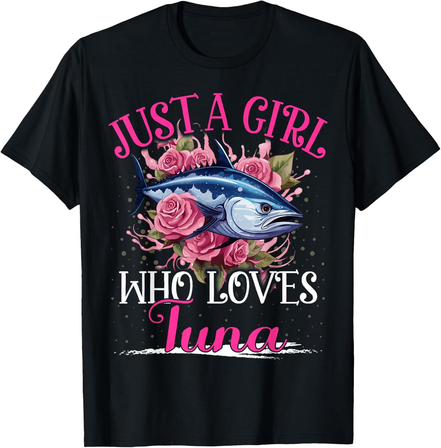 Just A Girl Who Loves Tuna Fish Girls T-Shirt - T-Shirt | Black
