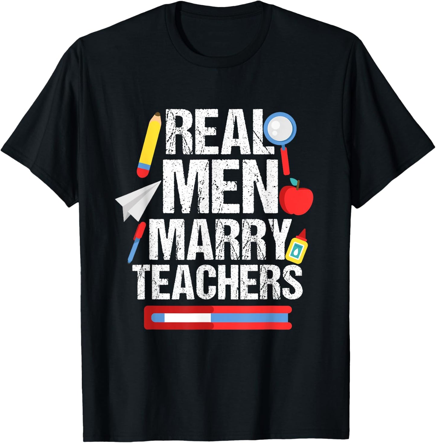 Proud Husband of Teacher Funny Marry Teacher Design Men Women T-Shirt - T-Shirt | Black