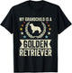 My Grandchild Is A Dog - Grandpa & Grandma Golden Retriever T-Shirt - T-Shirt | Black