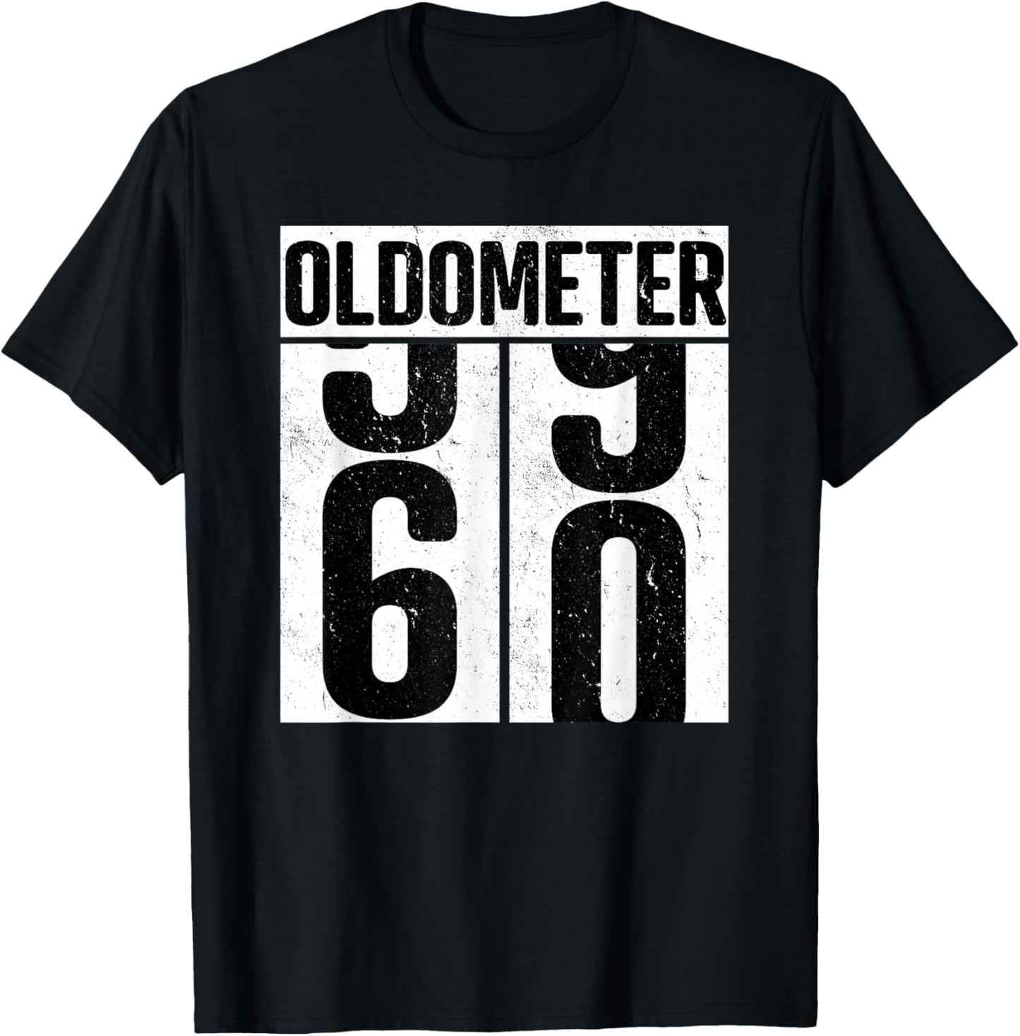Oldometer 60 - 60th Birthday Oldometer T-Shirt - T-Shirt | Black