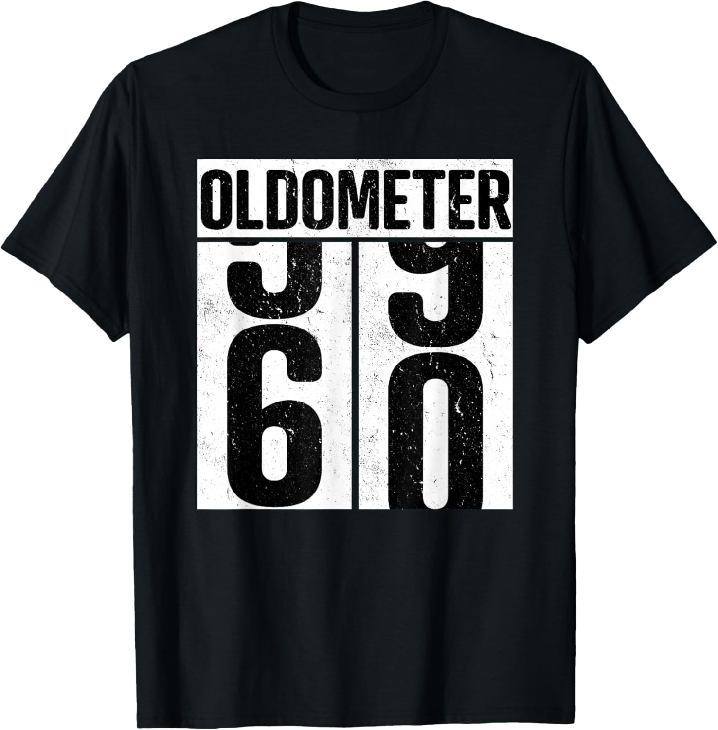 Oldometer 60 - 60th Birthday Oldometer T-Shirt - T-Shirt | Black