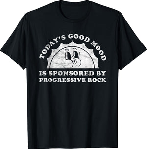Funny Cute Retro Vintage Progressive Rock or Prog Rock T-Shirt - T-Shirt | Black
