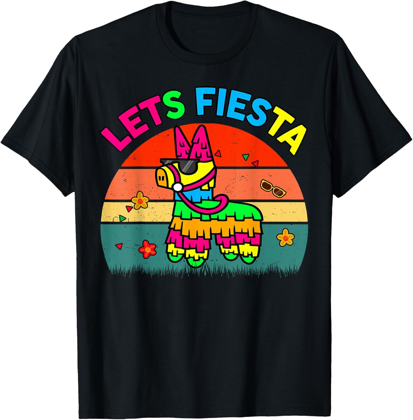 Pinata Cinco De Mayo Shirt Lets Fiesta Funny Mexican Boy Kid T-Shirt - T-Shirt | Black