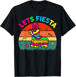 Pinata Cinco De Mayo Shirt Lets Fiesta Funny Mexican Boy Kid T-Shirt - T-Shirt | Black