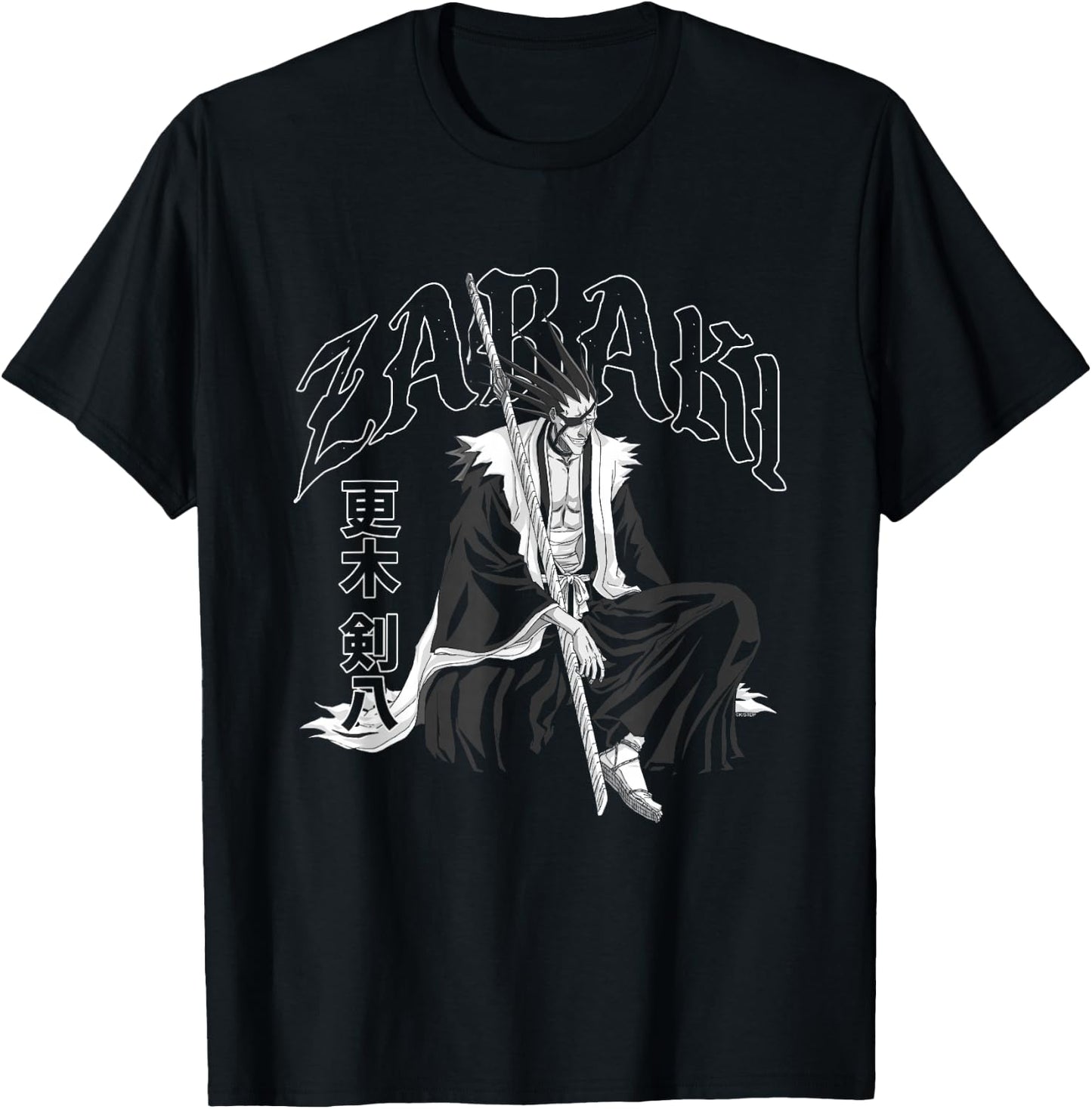 Bleach Zabaki Gothic Print Anime T-Shirt - T-Shirt | Black